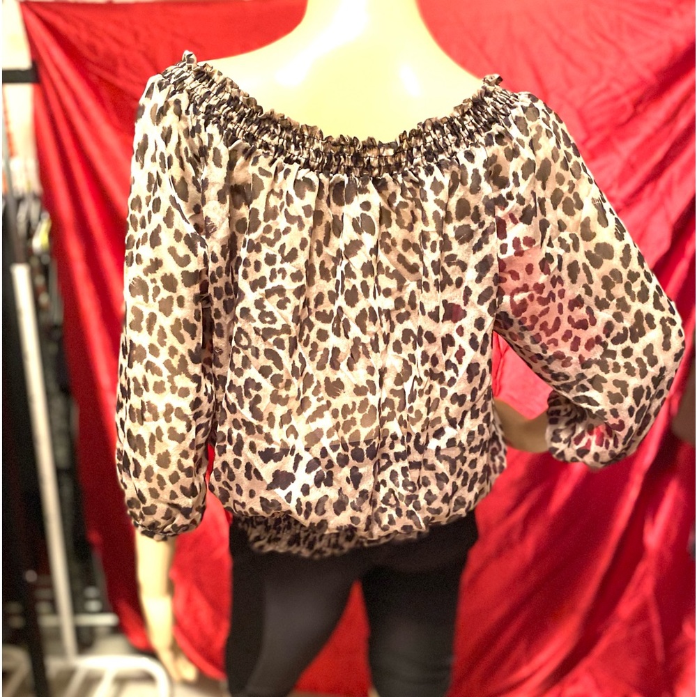 animal print top size S